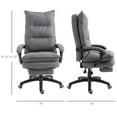 thumbnail image 4 of YYAO 360° Rotating Office Chair, Linen Computer Chair with Retractable Footrest, Gray, 4 of 8