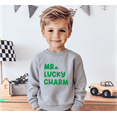 thumbnail image 4 of Bump and Beyond Designs Mr. Lucky Charm St. Patrick's Day Sweatshirt for Boys and Girls (Heather Grey 7), 4 of 5