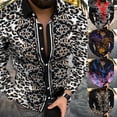 thumbnail image 5 of Men Print Button Down Muscle Fitness Shirts Baroque Long Sleeve Party T Dress Up, 5 of 11