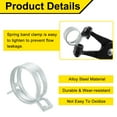 thumbnail image 3 of 10Pcs Spring Band Type Action Fuel/Silicone Vacuum Hose Pipe Clamp, 35mm Low-Pressure Air Spring Hose Clip Clamp for Automotive Oil Pipe Water Pipe, Silver, 3 of 6