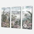 thumbnail image 3 of Designart Retro Flowers By The Sea Side Canvas Wall Art, 3 of 4