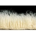 thumbnail image 2 of Benzara BM201547 9 x 6 ft. Shag Style Latex Free Hand Woven Wool Rug, Cream, 2 of 4