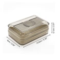 thumbnail image 4 of Unique Bargains 1 Pc Waterproof Soap Holder Double Layer with Cover Gray Soap Holder for Bathroom 5.35"x3.54"x2.01", 4 of 6