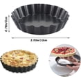 thumbnail image 2 of Molde para tartaletas de 10 cm, 8 piezas, molde para mini tartaletas, molde reutilizable para quiche, moldes para tartas con fondo elevable para hornear pasteles, pasteles y postres, 2 of 5