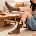 thumbnail image 5 of 2PCS 3D Knit Sloth Socks, Funny Novelty Floor Socks, Cozy Hand Crochet Knit Sock, 5 of 7