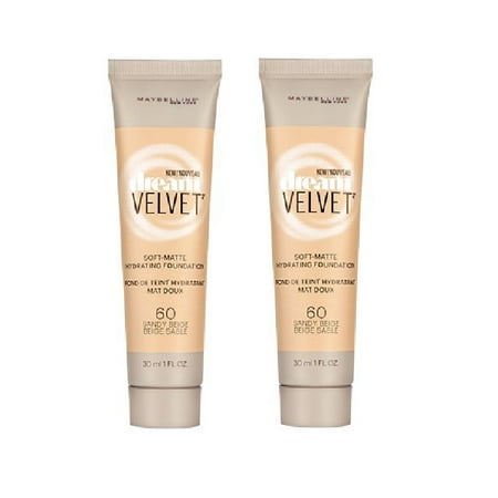 60 Matte - Maybelline Dream Velvet Soft Matte Hydrating Foundation, #60 Sandy Beige (Pack of 2)