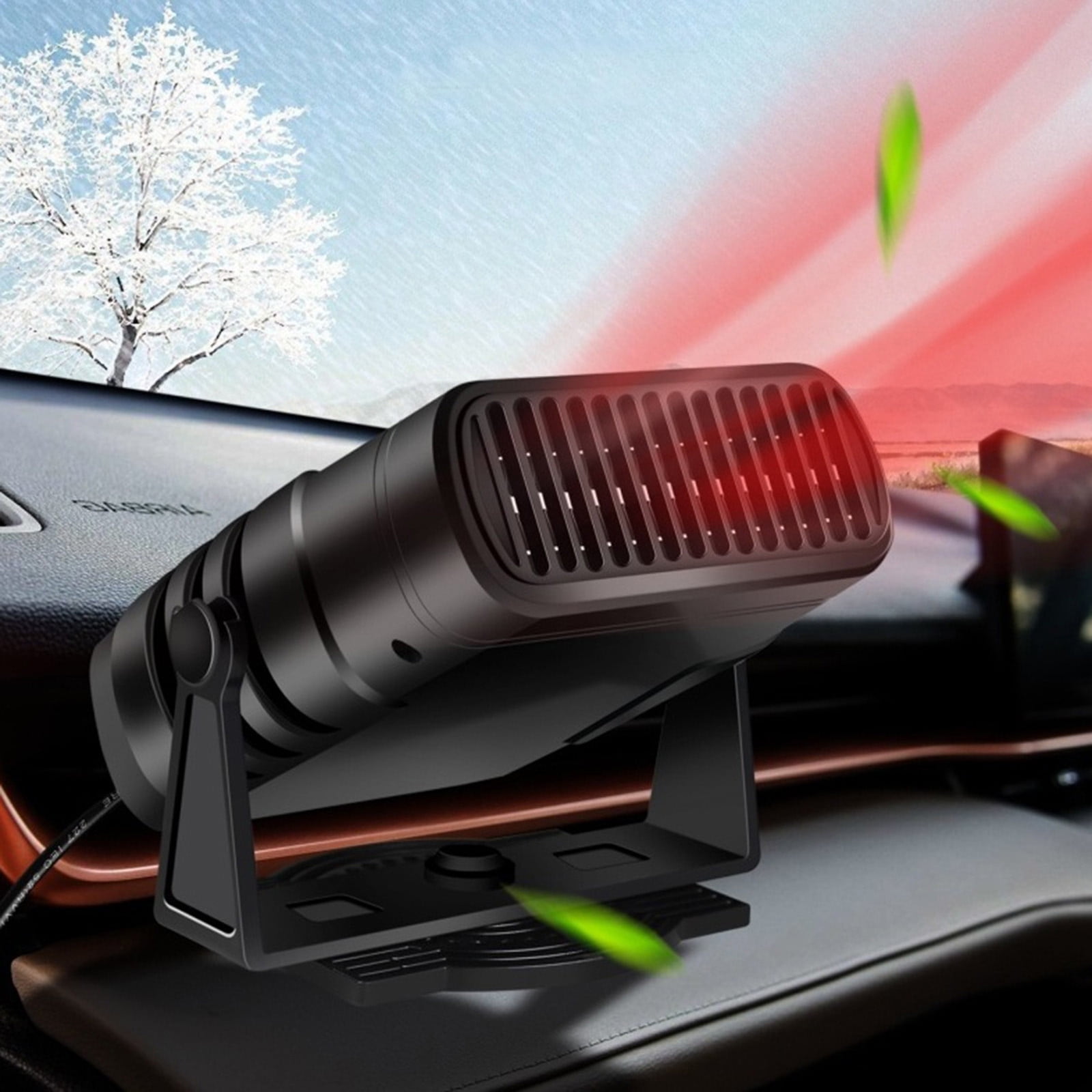 Haiabei Portable Car Heater Fan,Plug-in Anti-Fog 150W 12V Car Fan  Windshield Defroster Automobile Heater Warmer Vehicle Demister Fast 2 in 1  Heating