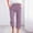 Purple womens pants, variant on Wycnly Capri Pants for Women Womens Drawstring Elastic Waist Capris Pants Summer Casual Plus Size Button Straight Leg 3/4 Trousers Comfy Cotton Linen Pocket Cropped Pants