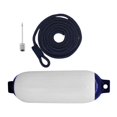 thumbnail image 2 of Boats s, Inflatable Boat Marine Sun Protection Water Resistant 6"x20" Mooring Buoy Marine Docking for Pontoon Boat, Sailboats, Row Boats Black Rope Multi, 2 of 8