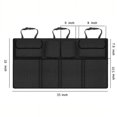 thumbnail image 5 of Organizador y almacenamiento para maletero de coche, organizador colgante para asiento trasero para SUV, camión, MPV, furgoneta, bolsa de almacenamiento de carga plegable con 7 bolsillos, 5 of 5