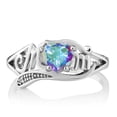 thumbnail image 2 of Gem Stone King Heart Shape Mercury Mist Mystic Topaz 0.96 Ct 925 Sterling Silver MOM Ring, 2 of 4