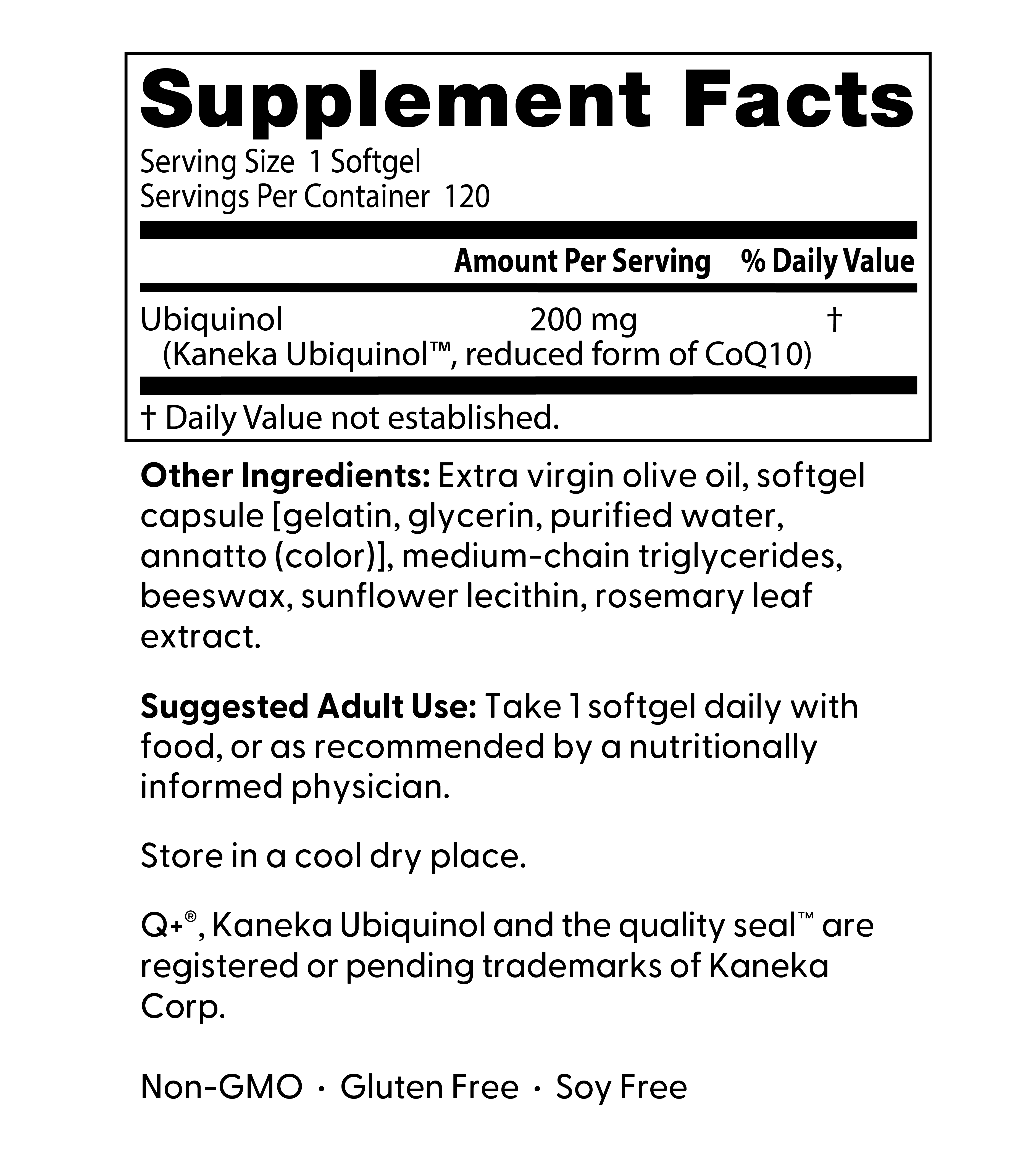 Doctor's Best Ubiquinol , 200 mg, 120 Softgels