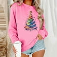 thumbnail image 2 of Womens Christmas Sweatshirt Relaxed Fit Pullover Sweater Blouses Crew Neck Long Sleeve Thermal Velvet Sweater Tops Spring Outfits 2025 Pullover Fall Winter Clothes, 2 of 6