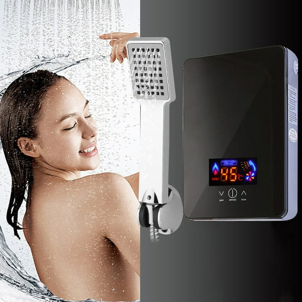 CNCEST Mini Instant Electric Tankless Hot Water Shower Heater For