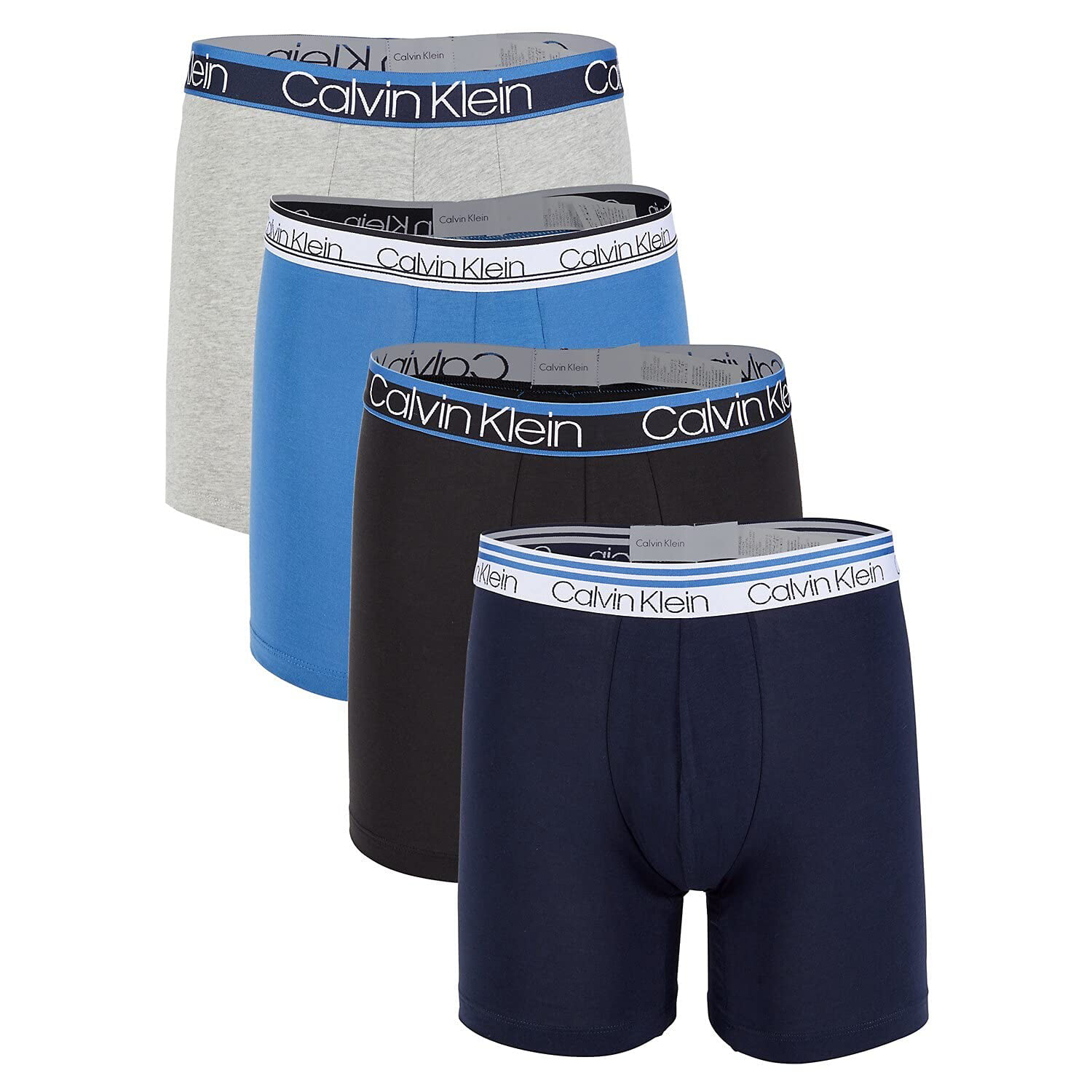 Calvin Klein Men`s Variety Waistband Cotton Stretch Boxer Briefs 4 Pack  (Black(NP2428-901)/Grey_O_B, Large) | Walmart Canada