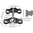 thumbnail image 3 of 45mm/48mm Triple Clamp Bar Riser Mount for 22mm 7/8" Handlebar Front Fork Motorcycle 110cc 125cc 150cc Dirt Pit Bikes (Black), 3 of 6