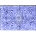 thumbnail image 1 of Ahgly Company Machine Washable Indoor Rectangle Persian Blue Traditional Area Rugs, 5' x 7', 1 of 4
