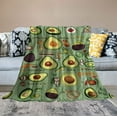 thumbnail image 2 of HENGT Avocado Blanket Flannel Throw Blanket Cartoon Fruits Cute for Daughter Son Child Teenager Snuggle Comfortable All Seasons Super Soft Bed Sofa Couch Foldable Unisex, 2 of 6