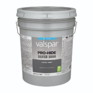 Valspar 028.0071000.008 Interior Silver Flat Pail Paint, White