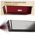 thumbnail image 5 of XX-Large Stainless Steel Cat Litter Box with Lid – Fully Enclosed Large Litter Box for Big Cats, Odor Control with Magnetic Door, Easy Clean, Multi-Cat Durable Metal Pan (Burgundy), 5 of 7