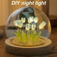 thumbnail image 3 of Artificial Tulip Flower Night Light Led Bedside Lamp Christmas Gifts Lamp Decorations (Blue), 3 of 10