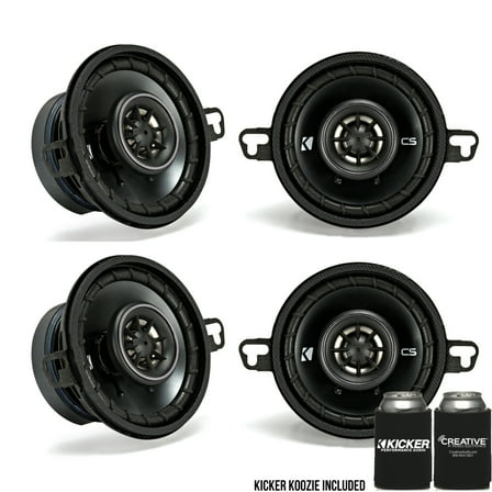 Kicker CSC35 3.5-Inch (89mm) Coaxial Speakers, 4-Ohm Bundle