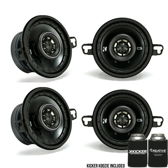 Kicker CSC35 3.5-Inch (89mm) Coaxial Speakers, 4-Ohm Bundle