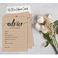 thumbnail image 6 of Inkdotpot Set Of 50 Advice for The Newlyweds, Bride And Groom Rustic Wedding Dcor, Guestbook Alternative, Kraft Advice Cards 5x7 inches, 6 of 8