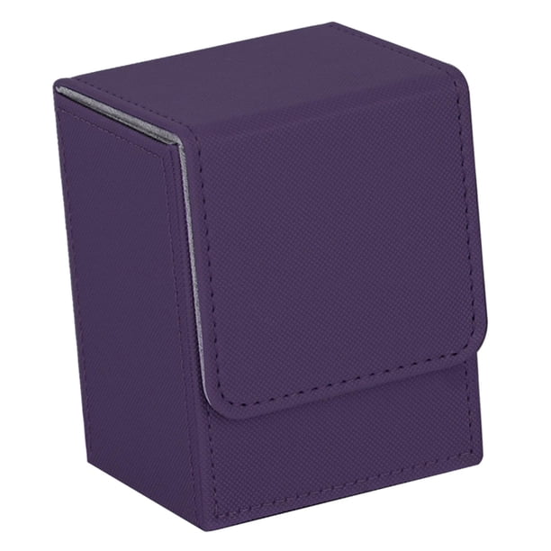 Caja para baraja de cartas, tarjetero con cierre magnético, gran protección. Violeta