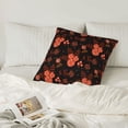 thumbnail image 6 of LNWH Decorative Pillow Covers, Night Autumn Flowers Square Sofa Decorative Knit Pillow Case, 12"x12", 6 of 8