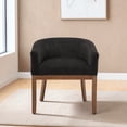 thumbnail image 2 of Hassch Linen Fabric Upholstered Chair, Modern Dining Chair, Farmhouse Kitchen, Armchair for Home Office, Black, 2 of 8