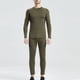 thumbnail image 5 of Conjuntos de ropa interior térmica para hombre, de manga larga y pantalones gruesos sólidos, ajustados y cálidos, para deportes al aire libre, top y pantalones de poliéster para hombre, 5 of 7