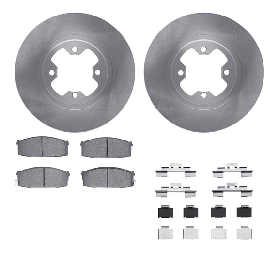 Dynamic Friction Company Front Brake Rotors with 5000 Advanced Brake Pads includes Hardware 6512-67138