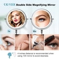 thumbnail image 3 of Espejo de maquillaje FASCINATE recargable montado en la pared de 20 cm 1X/10X, 3 of 9