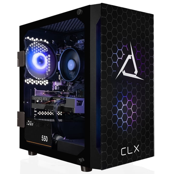 CLX SET TGMSETRTA5502BM Gaming Desktop AMD Ryzen 5 32GB SSD Black W11 NVIDIA