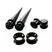 Yoursfs 50-Piece Ear Gauge Stretch Kit Acrylic Tapers and Plugs Silicone Tunnels Ear Gauges Body Piercing Jewelry