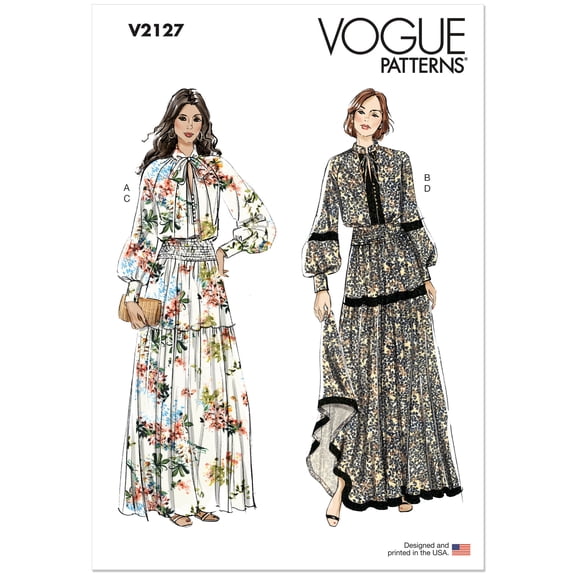 Vogue Sewing Pattern 2127 - Misses' Two Piece Dress, Size: H5 (6-8-10-12-14)