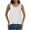 White, variant on Sevevn Women's New Solid Color Round Neck Back Slit Casual Top T-shirt Gift for Girls Black M