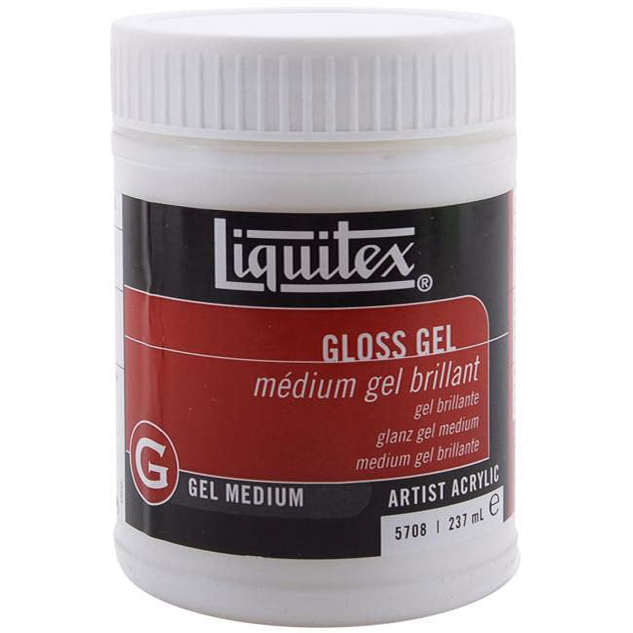 U.S. Art Supply Gel Medium Gloss Acrylic Medium, 200ml Tube, Clear