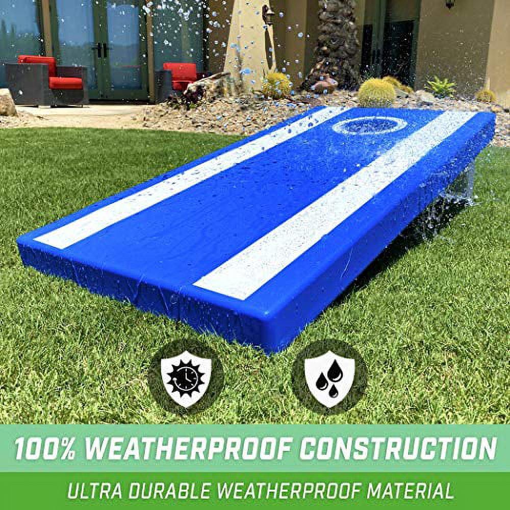 GoSports All Weather Blue and Red Cornhole Beanbag Toss Set, 10 Pieces