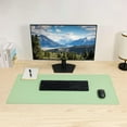 thumbnail image 5 of PU Leather Desk Pad,36x17 in Large Computer Desk Mat,Waterproof Non-Slip Desk Blotter Protector,Light Green Big Keyboard Mouse Pad, 5 of 6