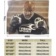 thumbnail image 2 of Flannel Blanket Mike Boxer Tyson Throws Blankets Super Soft Fleece Air Conditioning Blankets for All Season 40"x30", 2 of 9