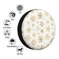 thumbnail image 4 of Sikiie gold Snowflake print PVC Leather Spare Tire Wheel Cover Spare Tire Cover, for Car Truck SUV Camper Trailer Universal Fit(14-17in)-17 inch, 4 of 6