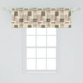 thumbnail image 2 of Ambesonne Abstract Window Valance, Geometric Dots Stripes Art, 42" x 18", Beige Charcoal Grey, 2 of 3