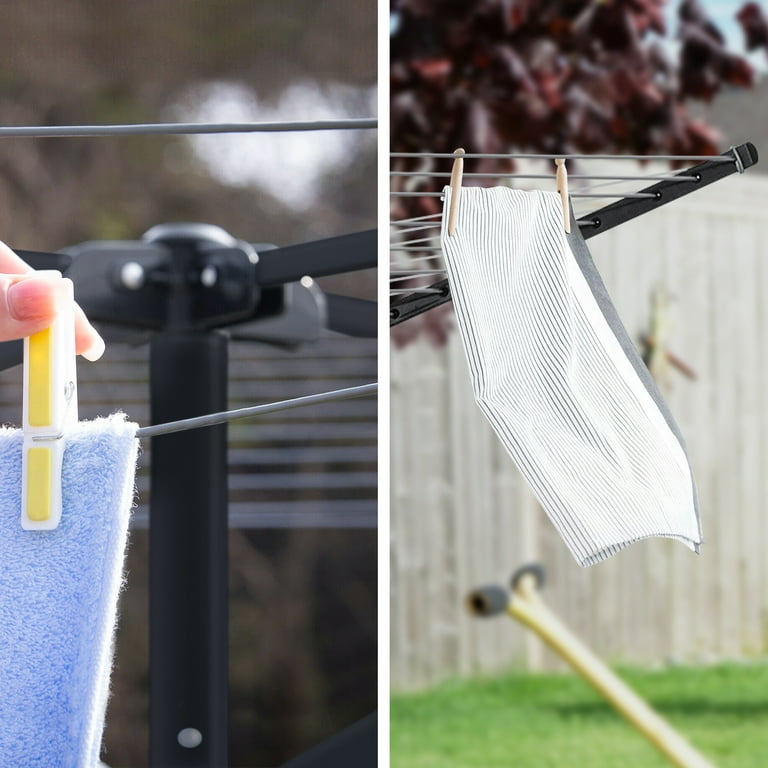 Outdoor Adjustable Cloth Drying Umbrella Rack Clothesline Dryer Laundry  Stand