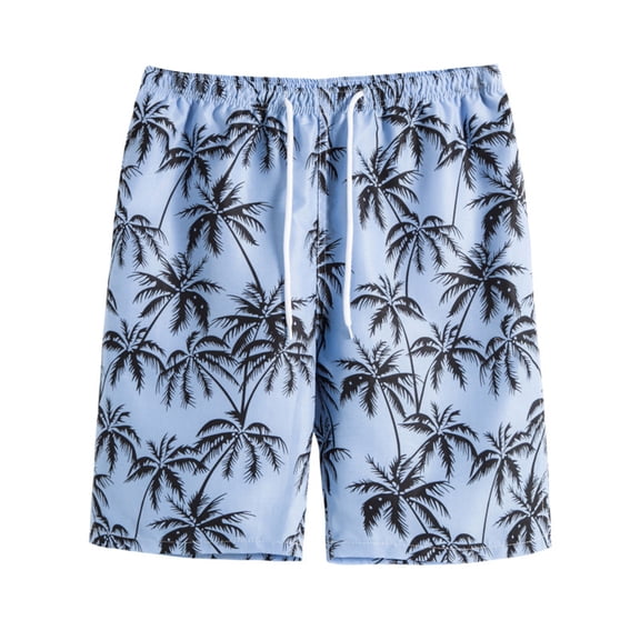 Men's Swim Trunks Quick Dry Floral Printed Beach Board Shorts with Pockets,Cool Bathing Suits