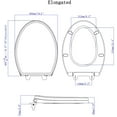 Hibbent Premium One Click Elongated Toilet Seat with Cover(Oval) White
