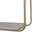 thumbnail image 5 of DecMode 27" x 15" Gold Metal 2 Shelf Wall Clock, 5 of 8