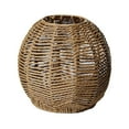thumbnail image 2 of Boho Style Pendant Lamp Shade Ceiling Light Fixture Rattan Shade Woven Rattan Khaki Round, 2 of 8