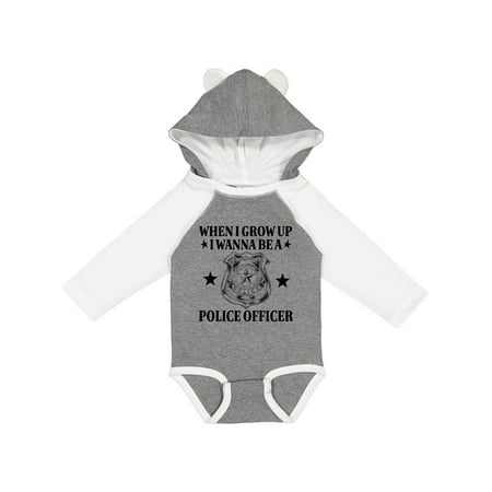 

Inktastic Future Police Officer Badge Gift Baby Boy or Baby Girl Long Sleeve Bodysuit